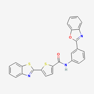 molecular formula C25H15N3O2S2 B2792612 N-(3-(benzo[d]oxazol-2-yl)phenyl)-5-(benzo[d]thiazol-2-yl)thiophene-2-carboxamide CAS No. 888411-07-2