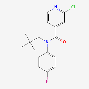 molecular formula C17H18ClFN2O B2792623 2-chloro-N-(2,2-dimethylpropyl)-N-(4-fluorophenyl)pyridine-4-carboxamide CAS No. 1427870-72-1