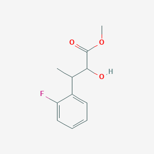 molecular formula C11H13FO3 B2792628 Methyl 3-(2-fluorophenyl)-2-hydroxybutanoate CAS No. 1536007-51-8