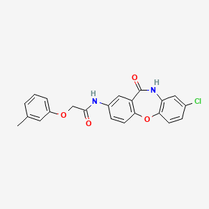 molecular formula C22H17ClN2O4 B2792631 N-(8-chloro-11-oxo-10,11-dihydrodibenzo[b,f][1,4]oxazepin-2-yl)-2-(3-methylphenoxy)acetamide CAS No. 922084-50-2
