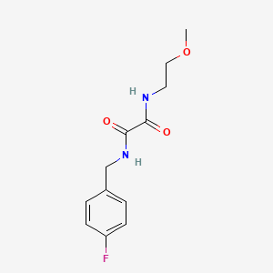molecular formula C12H15FN2O3 B2792636 N1-(4-fluorobenzyl)-N2-(2-methoxyethyl)oxalamide CAS No. 706763-77-1