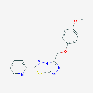 molecular formula C16H13N5O2S B279264 3-[(4-Methoxyphenoxy)methyl]-6-(2-pyridinyl)[1,2,4]triazolo[3,4-b][1,3,4]thiadiazole 