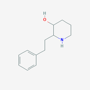 molecular formula C13H19NO B2792642 2-(2-Phenylethyl)piperidin-3-ol CAS No. 1822649-91-1