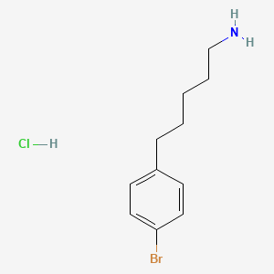 molecular formula C11H17BrClN B2792644 5-(4-Bromophenyl)pentan-1-amine;hydrochloride CAS No. 2243504-15-4