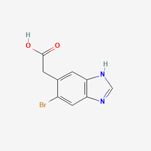 molecular formula C9H7BrN2O2 B2792645 2-(5-bromo-1H-1,3-benzodiazol-6-yl)acetic acid CAS No. 1780041-73-7