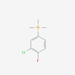 molecular formula C9H12ClFSi B2792646 1-(Trimethylsilyl)-3-chloro-4-fluorobenzene CAS No. 845823-20-3