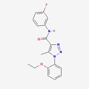 molecular formula C18H17FN4O2 B2792647 1-(2-ethoxyphenyl)-N-(3-fluorophenyl)-5-methyl-1H-1,2,3-triazole-4-carboxamide CAS No. 878734-26-0