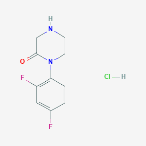 1-(2,4-Difluorophenyl)piperazin-2-one;hydrochloride