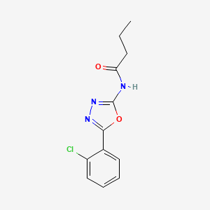 molecular formula C12H12ClN3O2 B2792654 N-(5-(2-chlorophenyl)-1,3,4-oxadiazol-2-yl)butyramide CAS No. 865249-64-5