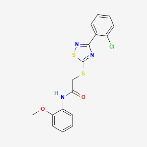 2-((3-(2-chlorophenyl)-1,2,4-thiadiazol-5-yl)thio)-N-(2-methoxyphenyl)acetamide