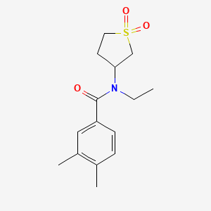 molecular formula C15H21NO3S B2792665 N-(1,1-dioxidotetrahydrothiophen-3-yl)-N-ethyl-3,4-dimethylbenzamide CAS No. 874787-61-8