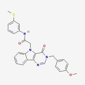 2-(3-(4-methoxybenzyl)-4-oxo-3H-pyrimido[5,4-b]indol-5(4H)-yl)-N-(3-(methylthio)phenyl)acetamide