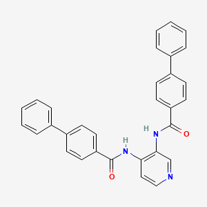 molecular formula C31H23N3O2 B2792668 N,N'-(pyridine-3,4-diyl)bis(([1,1'-biphenyl]-4-carboxamide)) CAS No. 477325-05-6