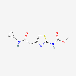 molecular formula C10H13N3O3S B2792670 Methyl (4-(2-(cyclopropylamino)-2-oxoethyl)thiazol-2-yl)carbamate CAS No. 946313-81-1