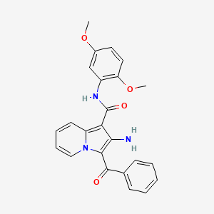 molecular formula C24H21N3O4 B2792676 2-amino-3-benzoyl-N-(2,5-dimethoxyphenyl)indolizine-1-carboxamide CAS No. 906162-76-3