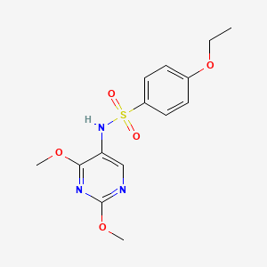 molecular formula C14H17N3O5S B2792677 N-(2,4-dimethoxypyrimidin-5-yl)-4-ethoxybenzenesulfonamide CAS No. 1448078-97-4