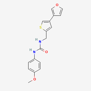 molecular formula C17H16N2O3S B2792685 1-[[4-(Furan-3-yl)thiophen-2-yl]methyl]-3-(4-methoxyphenyl)urea CAS No. 2380043-14-9