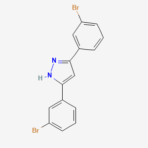 molecular formula C15H10Br2N2 B2792687 3,5-bis(3-bromophenyl)-1H-pyrazole CAS No. 1004309-35-6