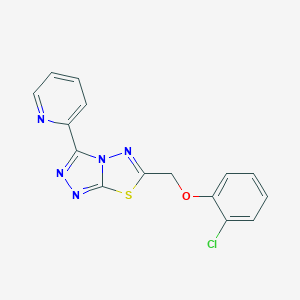 molecular formula C15H10ClN5OS B279269 6-[(2-Chlorophenoxy)methyl]-3-(2-pyridinyl)[1,2,4]triazolo[3,4-b][1,3,4]thiadiazole 