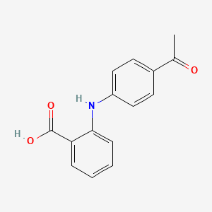 molecular formula C15H13NO3 B2792693 2-[(4-Acetylphenyl)amino]benzoic acid CAS No. 23600-82-0