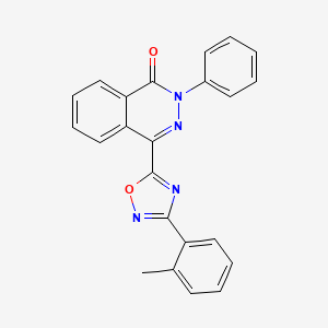 molecular formula C23H16N4O2 B2792695 4-[3-(2-methylphenyl)-1,2,4-oxadiazol-5-yl]-2-phenylphthalazin-1(2H)-one CAS No. 1291857-01-6