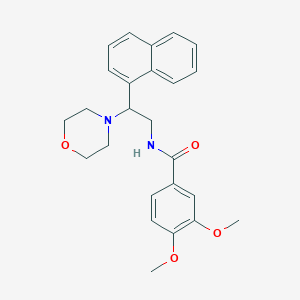 molecular formula C25H28N2O4 B2792699 3,4-dimethoxy-N-(2-morpholino-2-(naphthalen-1-yl)ethyl)benzamide CAS No. 941932-15-6