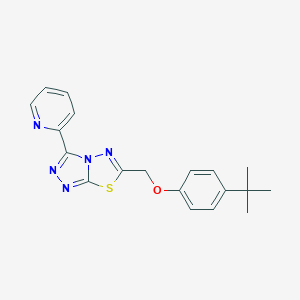 molecular formula C19H19N5OS B279270 4-Tert-butylphenyl [3-(2-pyridinyl)[1,2,4]triazolo[3,4-b][1,3,4]thiadiazol-6-yl]methyl ether 