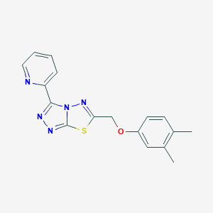 molecular formula C17H15N5OS B279271 3,4-Dimethylphenyl [3-(2-pyridinyl)[1,2,4]triazolo[3,4-b][1,3,4]thiadiazol-6-yl]methyl ether 