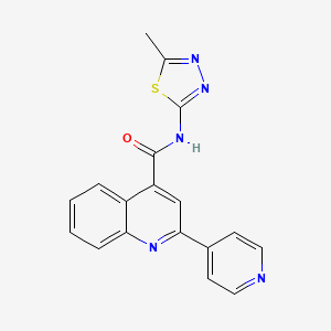 N-(5-methyl-1,3,4-thiadiazol-2-yl)-2-(pyridin-4-yl)quinoline-4-carboxamide