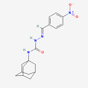 molecular formula C18H22N4O3 B2792717 1-(1-adamantyl)-3-[(E)-(4-nitrophenyl)methylideneamino]urea CAS No. 324042-85-5