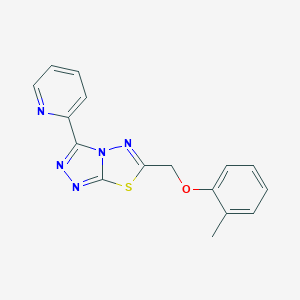 molecular formula C16H13N5OS B279272 6-[(2-Methylphenoxy)methyl]-3-(2-pyridinyl)[1,2,4]triazolo[3,4-b][1,3,4]thiadiazole 