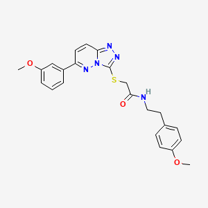 molecular formula C23H23N5O3S B2792725 N-(4-methoxyphenethyl)-2-((6-(3-methoxyphenyl)-[1,2,4]triazolo[4,3-b]pyridazin-3-yl)thio)acetamide CAS No. 894063-09-3