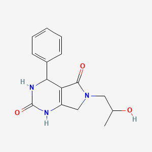 6-(2-hydroxypropyl)-4-phenyl-3,4,6,7-tetrahydro-1H-pyrrolo[3,4-d]pyrimidine-2,5-dione