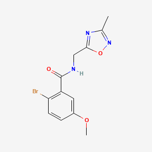 2-bromo-5-methoxy-N-((3-methyl-1,2,4-oxadiazol-5-yl)methyl)benzamide