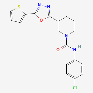 N-(4-chlorophenyl)-3-(5-(thiophen-2-yl)-1,3,4-oxadiazol-2-yl)piperidine-1-carboxamide