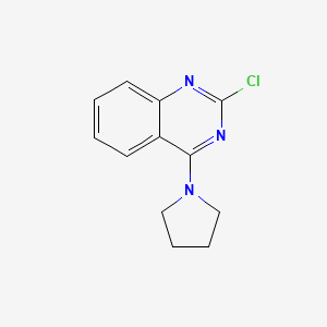 molecular formula C12H12ClN3 B2792734 2-Chloro-4-(pyrrolidin-1-yl)quinazoline CAS No. 1804-50-8