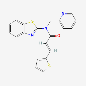 (E)-N-(benzo[d]thiazol-2-yl)-N-(pyridin-2-ylmethyl)-3-(thiophen-2-yl)acrylamide