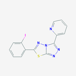 molecular formula C14H8IN5S B279276 6-(2-Iodophenyl)-3-(2-pyridinyl)[1,2,4]triazolo[3,4-b][1,3,4]thiadiazole 