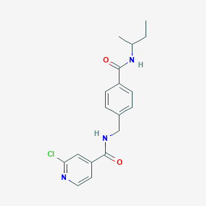 molecular formula C18H20ClN3O2 B2792783 N-({4-[(butan-2-yl)carbamoyl]phenyl}methyl)-2-chloropyridine-4-carboxamide CAS No. 1241329-75-8