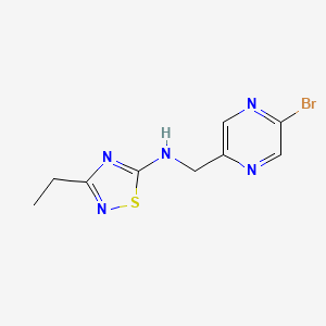 N-[(5-bromopyrazin-2-yl)methyl]-3-ethyl-1,2,4-thiadiazol-5-amine