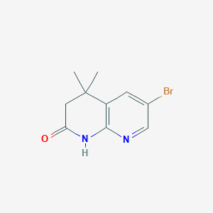 molecular formula C10H11BrN2O B2792818 6-bromo-4,4-dimethyl-3,4-dihydro-1,8-naphthyridin-2(1H)-one CAS No. 1256818-22-0