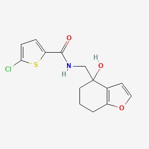 molecular formula C14H14ClNO3S B2792826 5-chloro-N-((4-hydroxy-4,5,6,7-tetrahydrobenzofuran-4-yl)methyl)thiophene-2-carboxamide CAS No. 2320376-30-3
