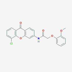 molecular formula C22H16ClNO5 B2792828 N-(5-chloro-9-oxo-9H-xanthen-3-yl)-2-(2-methoxyphenoxy)acetamide CAS No. 886152-07-4