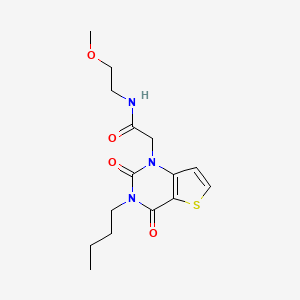 molecular formula C15H21N3O4S B2792841 2-(3-butyl-2,4-dioxo-3,4-dihydrothieno[3,2-d]pyrimidin-1(2H)-yl)-N-(2-methoxyethyl)acetamide CAS No. 1252843-68-7