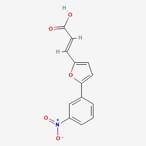 molecular formula C13H9NO5 B2792842 (2E)-3-[5-(3-nitrophenyl)furan-2-yl]prop-2-enoic acid CAS No. 765937-81-3