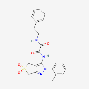 N1-(5,5-dioxido-2-(o-tolyl)-4,6-dihydro-2H-thieno[3,4-c]pyrazol-3-yl)-N2-phenethyloxalamide