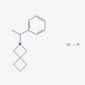 molecular formula C14H20BrN B2792867 2-(1-Phenylethyl)-2-azaspiro[3.3]heptane hydrobromide CAS No. 2195875-94-4