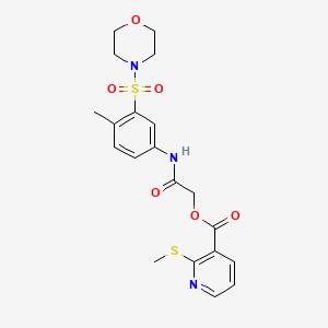 [2-(4-Methyl-3-morpholin-4-ylsulfonylanilino)-2-oxoethyl] 2-methylsulfanylpyridine-3-carboxylate