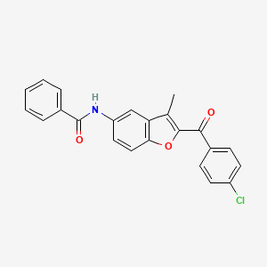 N-[2-(4-chlorobenzoyl)-3-methyl-1-benzofuran-5-yl]benzamide