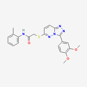 2-((3-(3,4-dimethoxyphenyl)-[1,2,4]triazolo[4,3-b]pyridazin-6-yl)thio)-N-(o-tolyl)acetamide